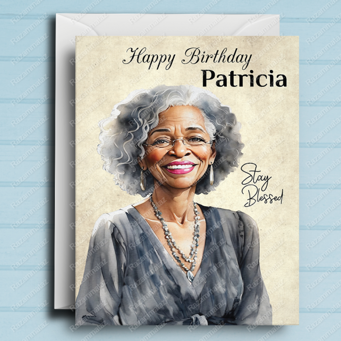 Black Woman Birthday Card A2